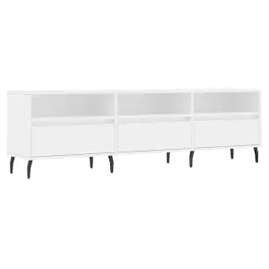 Berkfield TV Cabinet White 150x30x44.5 cm Engineered Wood