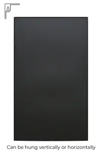 MirrorOutlet - The Genestra - Black Contemporary Wall & Leaner Garden Mirror 79"x 47" (200 x 120 cm)