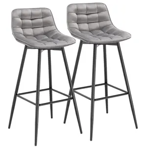 64 cm bar chair Heyman (Set of 2) Light Grey