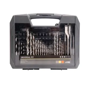 Universal 100 piece Multi-purpose Drill bit set - DRA76594