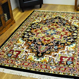 Black Persian Heriz Rug - Dakota