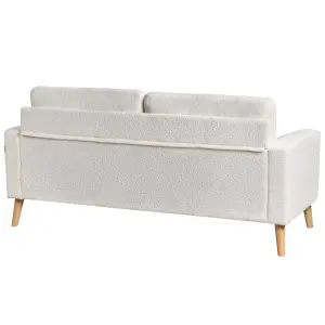 2 Seater Teddy Sofa Off-White KALMAR