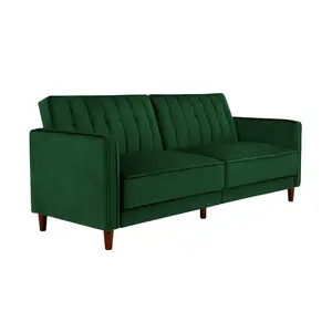 Bosco 3 Seater Velvet Reclining Sleeper Green Velvet