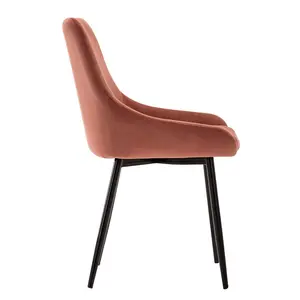 Rocio Upholstered Dining Chair (Set of 2) Pink