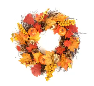 Best Artificial 50cm Wicker Autumn Winter Halloween Wreath