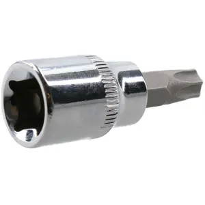 T45 3/8" Drive Tamper Proof Torx Star Bit 48mm Tamper Torx Chrome Vanadium Steel