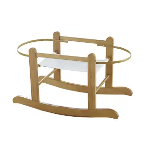 Kinder Valley Little Gem Rocking Moses Basket Stand Natural