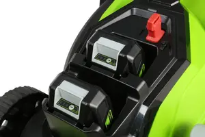 Greenworks Tools 48V (2 x 24V) 36cm (14") Lawnmower includes 2 x 24V 2Ah batteries & 2Ah charger