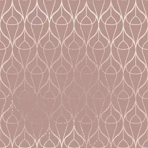 QuoteMyWall Pink Metallic Effect Line Baubles Self Adhesive Vinyl For Furniture & Kitchen Worktops