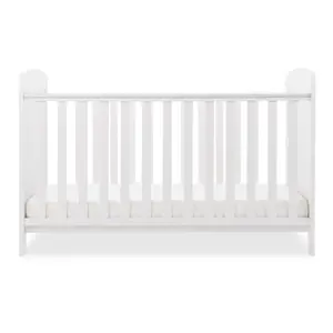 Grace Cot Bed with Foam Mattress White