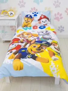 Paw Patrol Splodge Junior Panel Duvet and Pillowcase Set