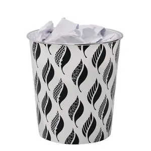 JVL Small Leaves Waste Paper Bins, 24.5cmx26.5cm, Set of 2