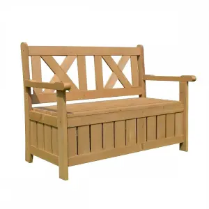 Darcy Wooden Garden Storage Bench Seat