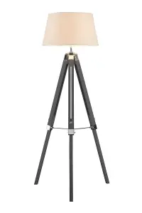 Interiors by Premier Bailey Grey Tripod Floor Lamp