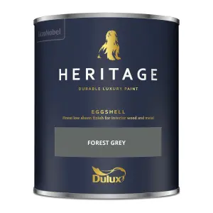 Dulux Trade Heritage Forest Grey Eggshell Wall paint, 750ml