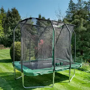 12ft x 8ft JumpPRO™ Xcite Green Rectangular Trampoline with Enclosure