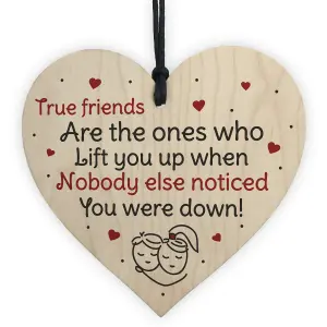 Cute Thank You Gift For Best Friend Birthday Xmas Wooden Heart Keepsake Gift