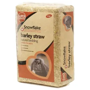 3kg (3 Bags) Soft Flake Barley Straw Medium Animal Bedding For Rabbit & Tortoise