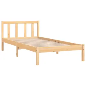 Berkfield Bed Frame Solid Wood Pine 90x190 cm Single