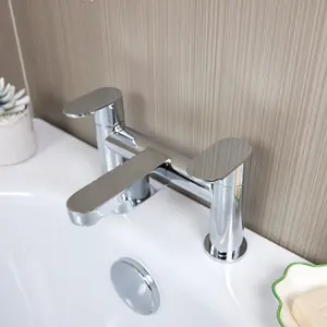 Flode Roxen Bath Filler Mixer Tap Chrome