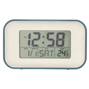 Digital Quartz Movement / Crystal Alarm Tabletop Clock Storm Blue