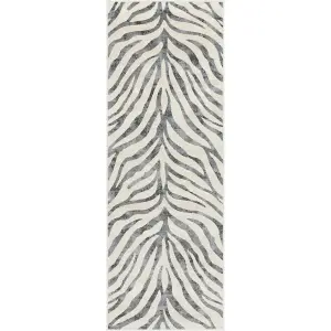 CYBELE Boho Zebra Runner Rug 80 x 220 cm