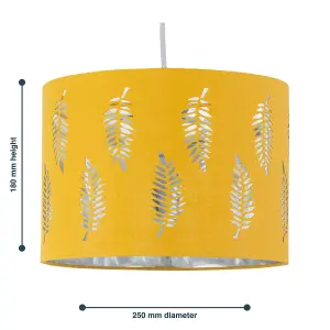 First Choice Lighting Set of 2 Fern Ochre Cut Out 25cm Pendant Lightshades