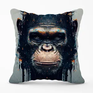 Gorilla Face Splashart Cushions 45cm x 45cm