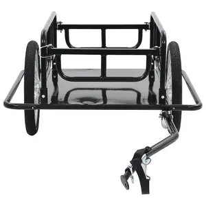 vidaXL Bike Trailer 130x73x48.5 cm Steel Black