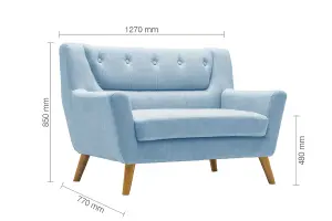 Birlea Lambeth Medium Sofa Duck Egg Blue