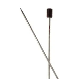 S/S KP RWK 35CMX2.25 - Knitting Pins: Single-Ended: Stainless Steel with Rosewood Knob: Elan: 35cm x 2.25mm - Pony