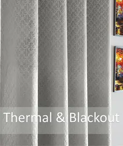 Temple Velvet 66" x 90" Silver (Ring Top Curtains)