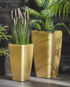 Plant Pot 40 x 40 x 76 cm Gold MODI