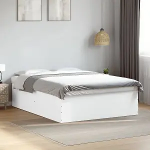 Berkfield Bed Frame without Mattress White 150x200 cm King Size