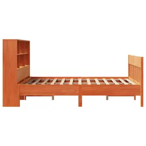 Berkfield Bed Frame without Mattress Wax Brown 160x200 cm Solid Wood Pine