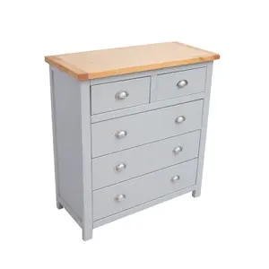 Argenta 5 Drawer Chest of Drawers Chrome Cup Handle