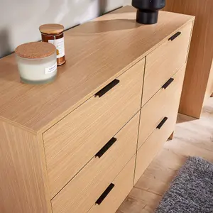 Home Source Phoenix Chest 6 Drawers Oak