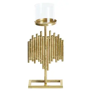 Beliani Modern Candle Holder NIAS Metal Gold