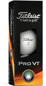 Titleist Pro V1 Golf Balls - White - 3-Ball Sleeve