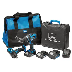 Draper Storm Force 20V Cordless Impact Kit (7 Piece) 40448