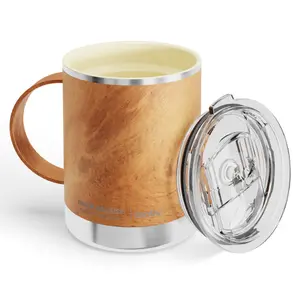 Ultimate Stainless Steel Ceramic Inner Coating Mug 400ml Baby Wood