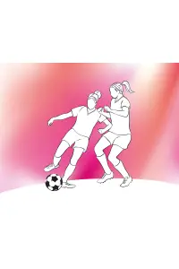 Origin Murals Girls Playing Football Pink Matt Smooth Paste the Wall Mural 350cm wide x 280cm high