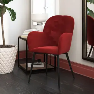 Fitz Dining Chair in Velvet Burgundy