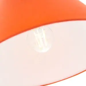 12 Vibrant Oange Cotton Coolie Lampshade Suitable for Table Lamp or Pendant