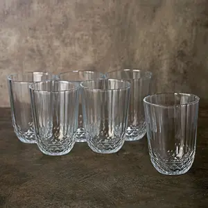 Queensway Home & Dining 265ml 6 Pcs Clear Drinking Glasses Cocktail Water Juice Highball Tumblers Set