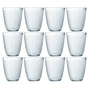 URBNLIVING 10cm Height 310ml Drinking Glasses Set of 12