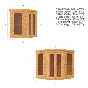 Mercia 7 x 7ft Premium Corner Summerhouse Yes