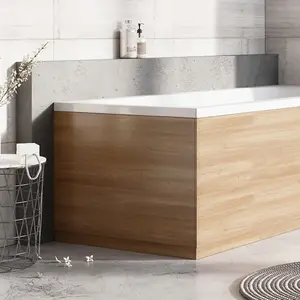 Condense Natural Oak End Bath Panel (W)800mm