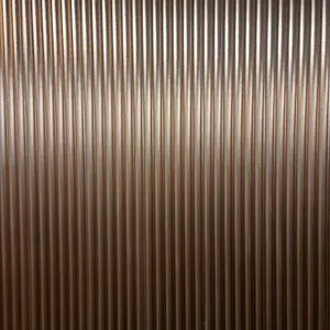 Modern Metallic Gold Fluted Wall Panel Wood Effect