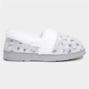 The Slipper Company Liz Womens Snow Leopard Full - Size 8 - Womens Slippers Full